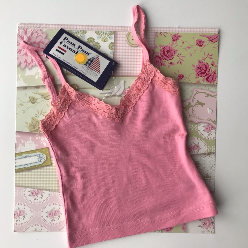 ( 3 for 20) NEW --100% Cotton Girls Camisole in Pink!